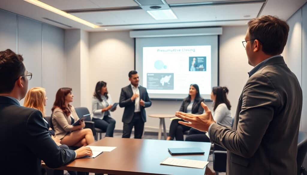 Treinamento de vendas para fechamento presumido